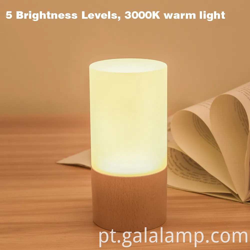 Luz noturna inovadora de madeira sólida para decoração de casa